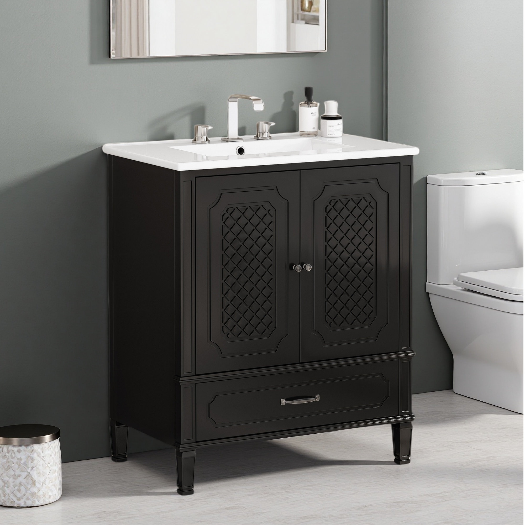 Winston Porter 30" Vintage Style Bathroom Vanity With Sink, Bathroom — free download